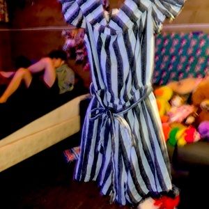 striped sleeveless romper